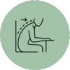 Ícono de osteopatía para mejorar la postura y aliviar la escoliosis.