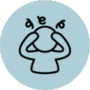Ícono de osteopatía para reducir el estrés y la ansiedad.